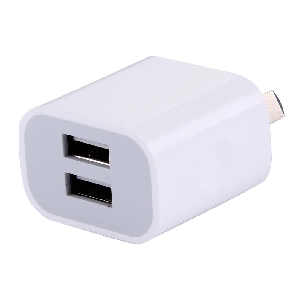 Dual USB Wall Charger 5V 2A Fast Charging Adapter Compact Travel