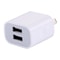 Dual USB Wall Charger 5V 2A Fast Charging Adapter Compact Travel