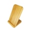 Bamboo Vertical Wireless Charging Stand Fast Qi Charger Dock for Desk and Bedside