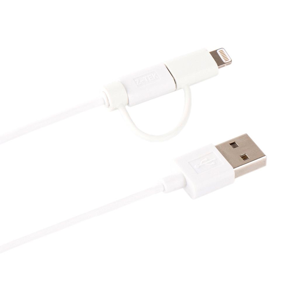 2 in 1 MFI Lightning Micro USB Charging Cable 1m Fast Sync Travel Cable