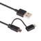 2 in 1 MFI Lightning Micro USB Charging Cable 1m Fast Sync Travel Cable