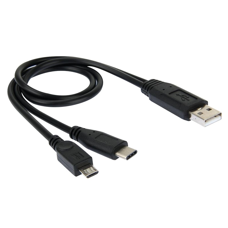FastSync 3-in-1 USB Data Cable Adapter USB C Micro USB Charger Cable