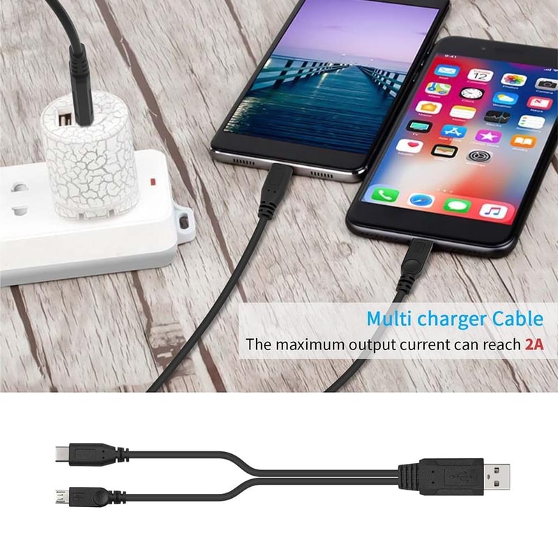 FastSync 3-in-1 USB Data Cable Adapter USB C Micro USB Charger Cable