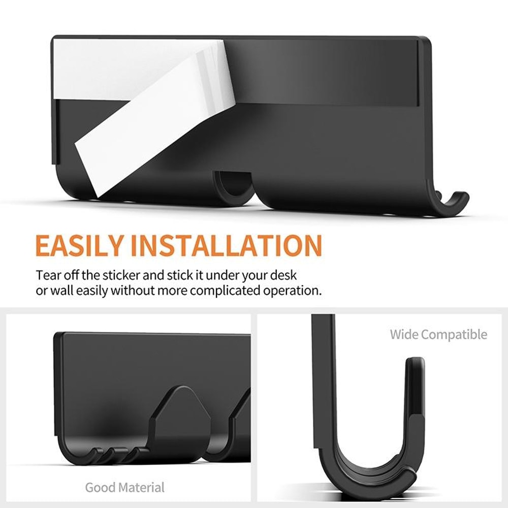 Magnetic Desk Cable Organizer Hook for Clean Workspace Setup