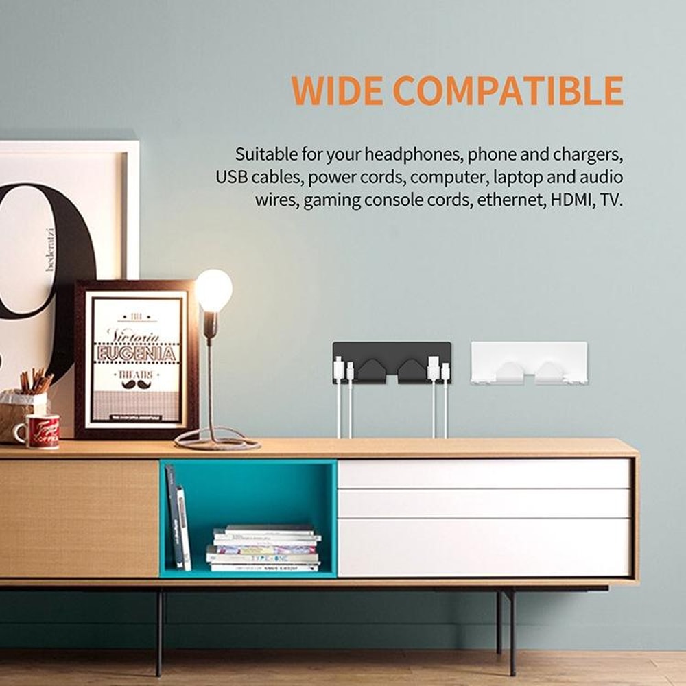 Magnetic Desk Cable Organizer Hook for Clean Workspace Setup