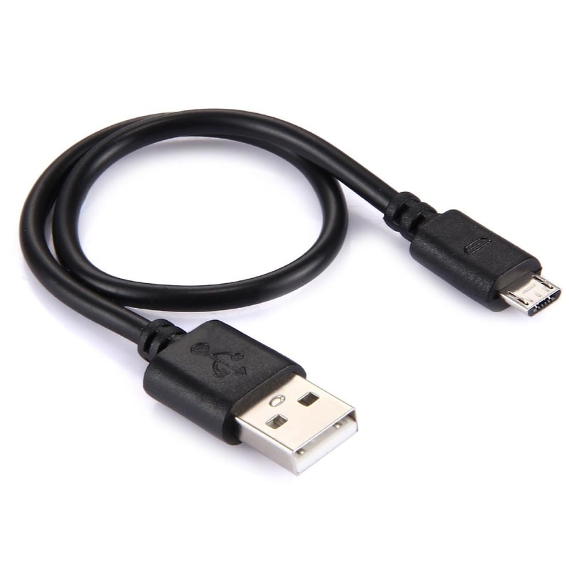 Compact Micro USB Charging Cable 30cm Fast Sync Durable USB 2.0 Cord