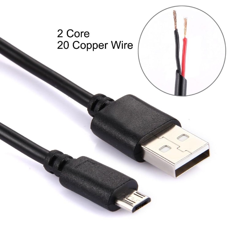 Compact Micro USB Charging Cable 30cm Fast Sync Durable USB 2.0 Cord
