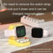 Typewriter Style Apple Watch Charging Stand, Silicone Dock, Wireless Charging Holder for Desk Setup