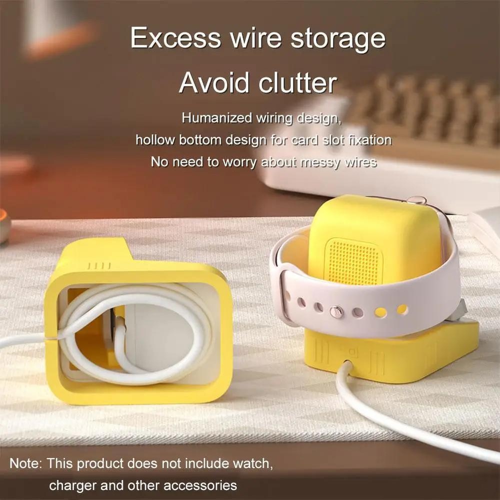 Typewriter Style Apple Watch Charging Stand, Silicone Dock, Wireless Charging Holder for Desk Setup