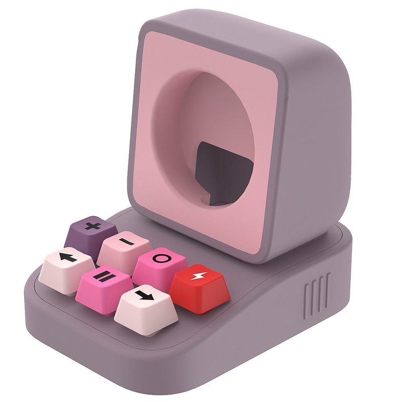 Typewriter Style Apple Watch Charging Stand, Silicone Dock, Wireless Charging Holder for Desk Setup