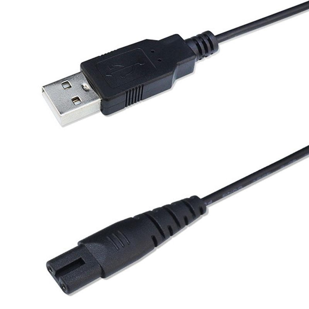 Universal USB to 8 Figure Charging Cable 1.25m Power Cord for Electric Shavers and Beauty Devices