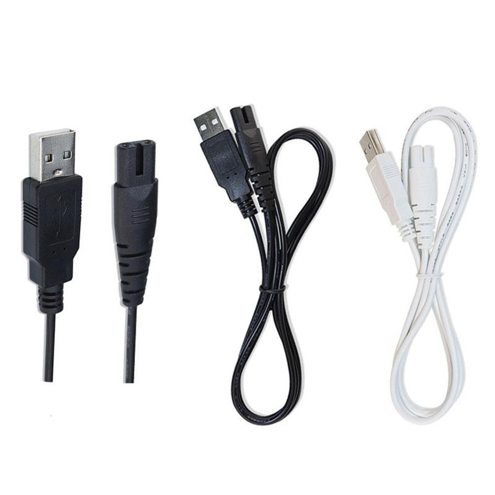 Universal USB to 8 Figure Charging Cable 1.25m Power Cord for Electric Shavers and Beauty Devices