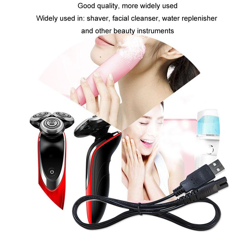 Universal USB to 8 Figure Charging Cable 1.25m Power Cord for Electric Shavers and Beauty Devices