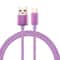 Knit Texture USB To USBC TypeC Fast Charging Data Sync Cable 50cm Purple 0
