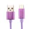 Knit Texture USB To USBC TypeC Fast Charging Data Sync Cable 50cm Purple 1