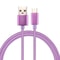 Knit Texture USB To USBC TypeC Fast Charging Data Sync Cable 50cm Purple 2