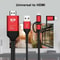 3 in 1 USB-C iPhone Micro USB to HDMI TV Cable 1080P Screen Mirroring Adapter 2M