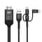 3 in 1 USB-C iPhone Micro USB to HDMI TV Cable 1080P Screen Mirroring Adapter 2M