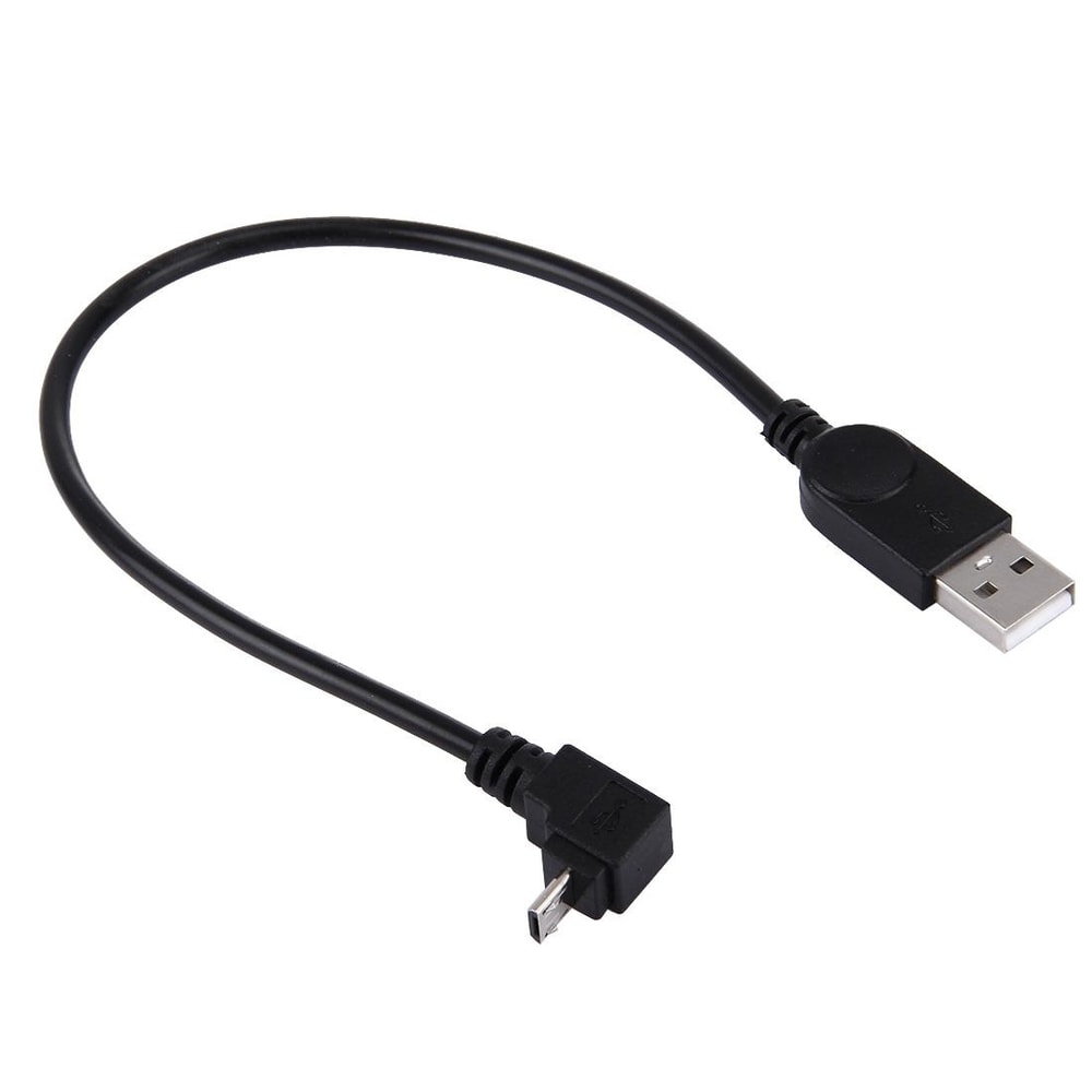 28cm 90 Degree Right Angle Micro USB to USB Short Charging and Data Cable