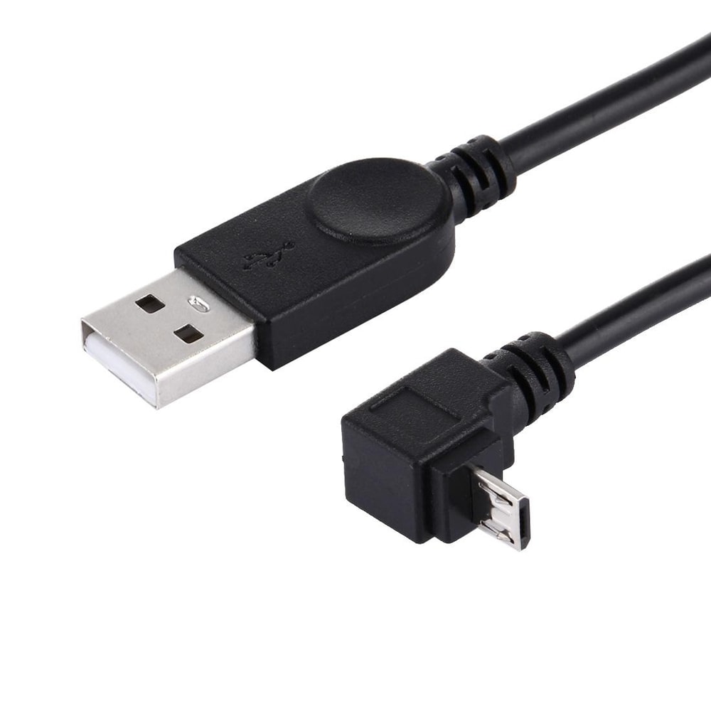 28cm 90 Degree Right Angle Micro USB to USB Short Charging and Data Cable