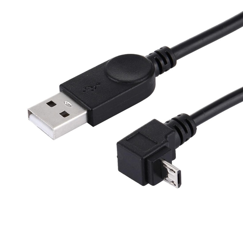 28cm 90 Degree Right Angle Micro USB to USB Short Charging and Data Cable