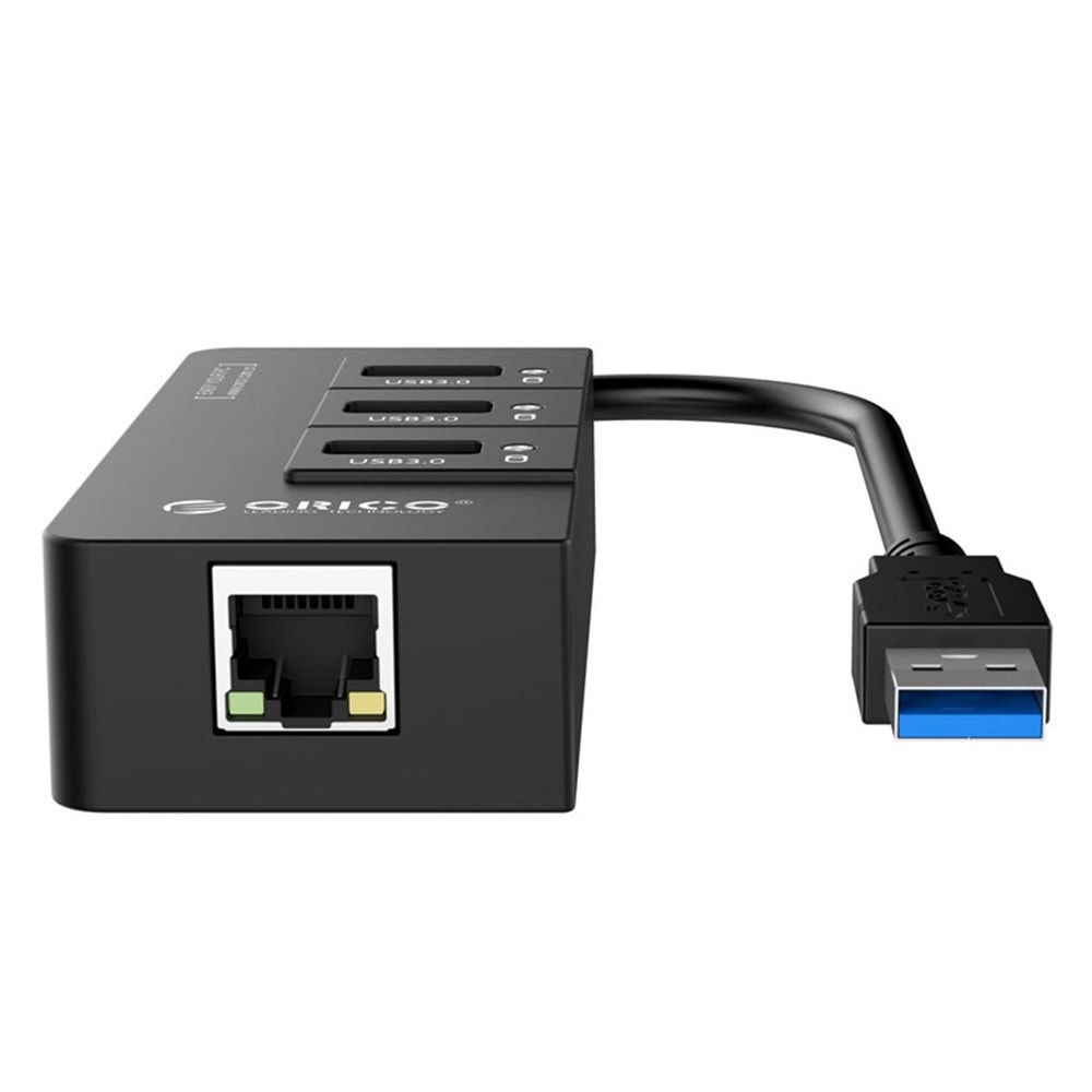 3-Port USB 3.0 Hub with Gigabit Ethernet Adapter, USB to Ethernet RJ45 Network for Laptop Desktop Ultrabook