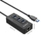 3-Port USB 3.0 Hub with Gigabit Ethernet Adapter, USB to Ethernet RJ45 Network for Laptop Desktop Ultrabook