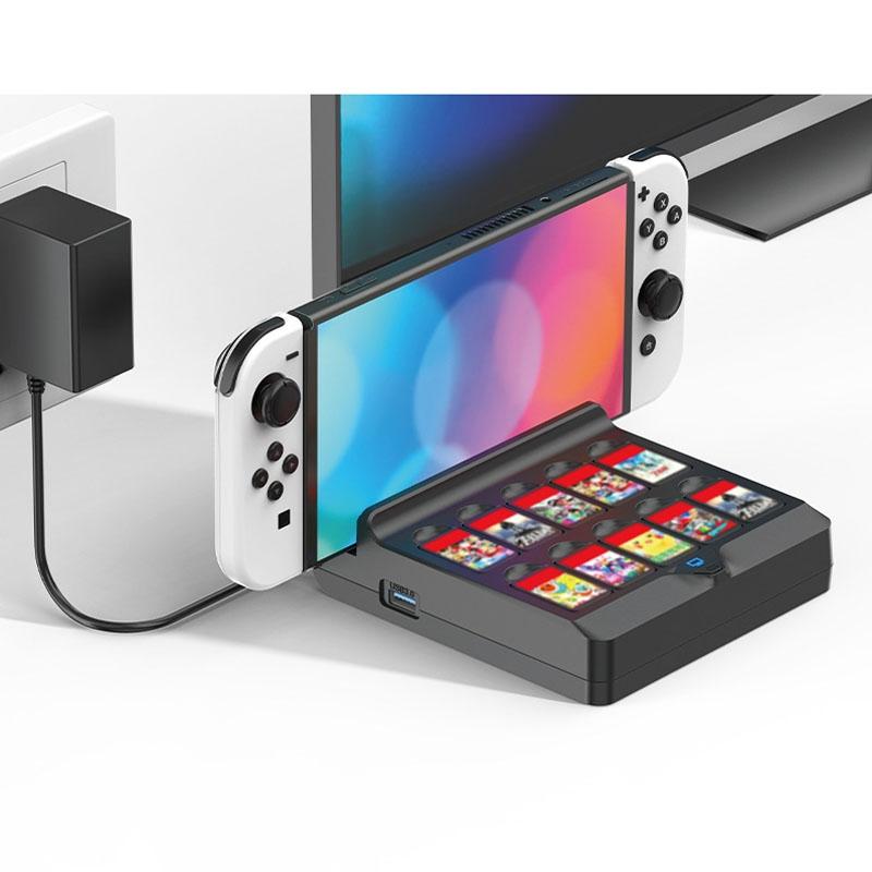 Iplay NG-SW279 Nintendo Switch OLED Charging Dock HDMI TV Output Game Card Storage Dock
