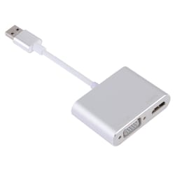 2-in-1 usb 3.0 to hdmi and vga dual monitor adapter for extended display and multi-screen setup