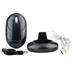 mz-012 2.4ghz wireless rechargeable mouse with usb hub & charging dock 1200 dpi optical