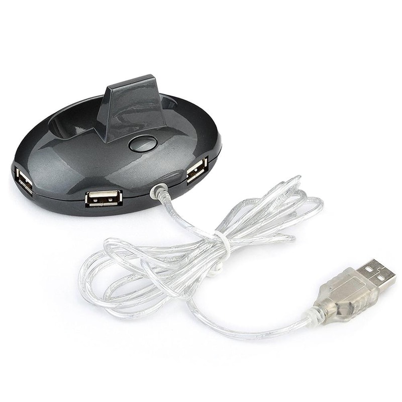 MZ-012 2.4GHz Wireless Rechargeable Mouse with USB Hub & Charging Dock 1200 DPI Optical