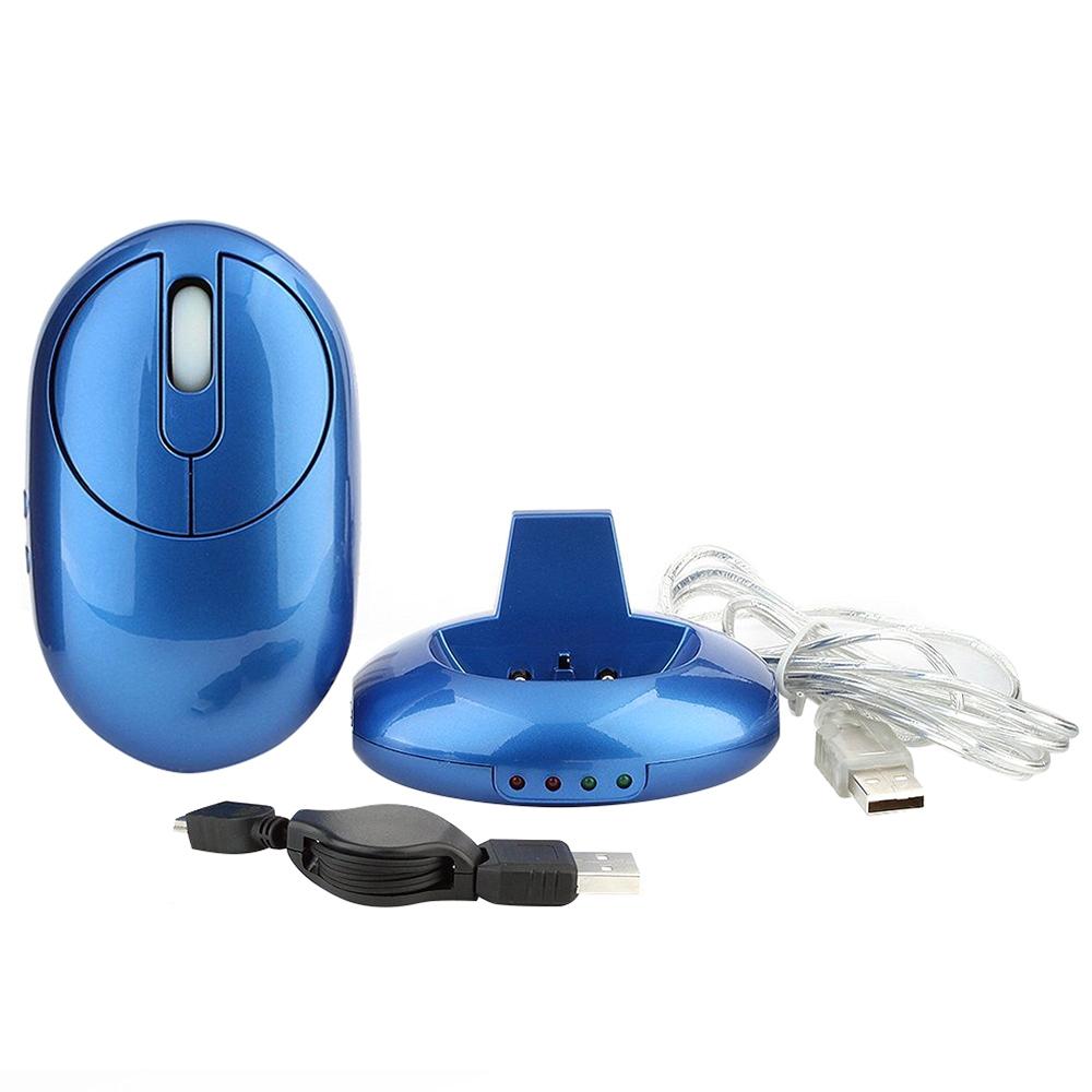 MZ-012 2.4GHz Wireless Rechargeable Mouse with USB Hub & Charging Dock 1200 DPI Optical