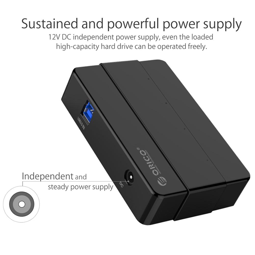 H4928-U3 Powered USB 3.0 4 Port Hub with 12V Adapter High Speed Data Hub