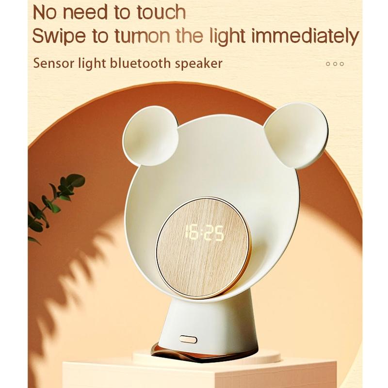 Smart Alarm Clock Speaker with Wireless Charging Night Light & Bluetooth 5.0