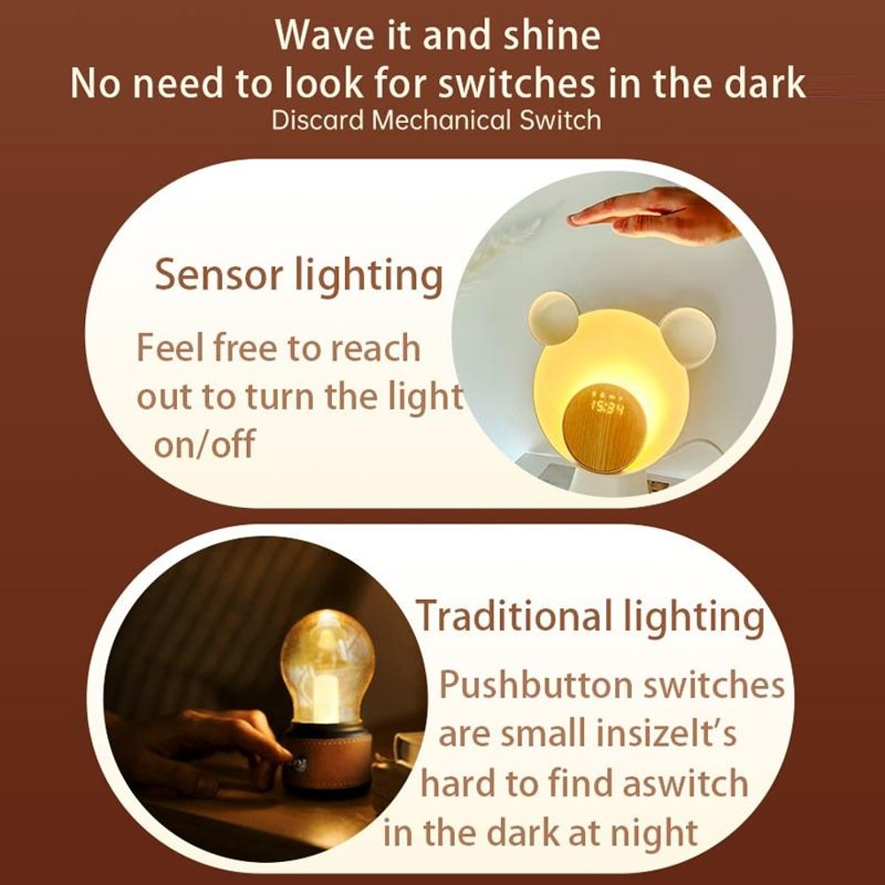 Smart Alarm Clock Speaker with Wireless Charging Night Light & Bluetooth 5.0
