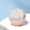 Mini Wireless Charging Bluetooth Alarm Clock Speaker Pink Desktop Speaker With Phone Holder 0