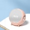 Mini Wireless Charging Bluetooth Alarm Clock Speaker Pink Desktop Speaker With Phone Holder 2