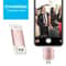 Richwell 3-in-1 OTG 128GB USB 3.0 Flash Drive Type-C Lightning USB Drive Metal Rose Gold