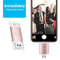 Richwell 3-in-1 OTG 128GB USB 3.0 Flash Drive Type-C Lightning USB Drive Metal Rose Gold