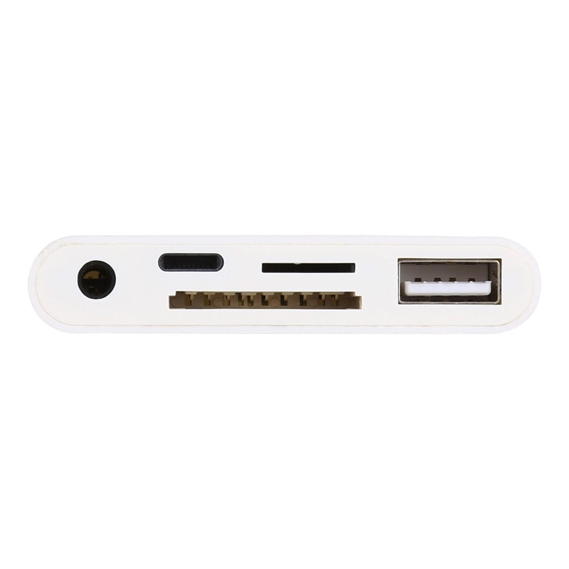 5 in 1 Lightning OTG Adapter for iPhone USB Hub SD Card Reader Audio Charging