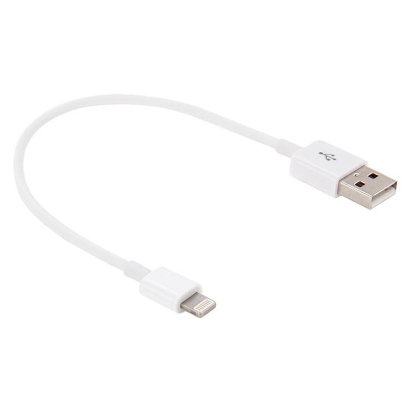 8 Pin Lightning USB 2.0 Charging & Data Cable 20cm Compact Travel Charger Cord