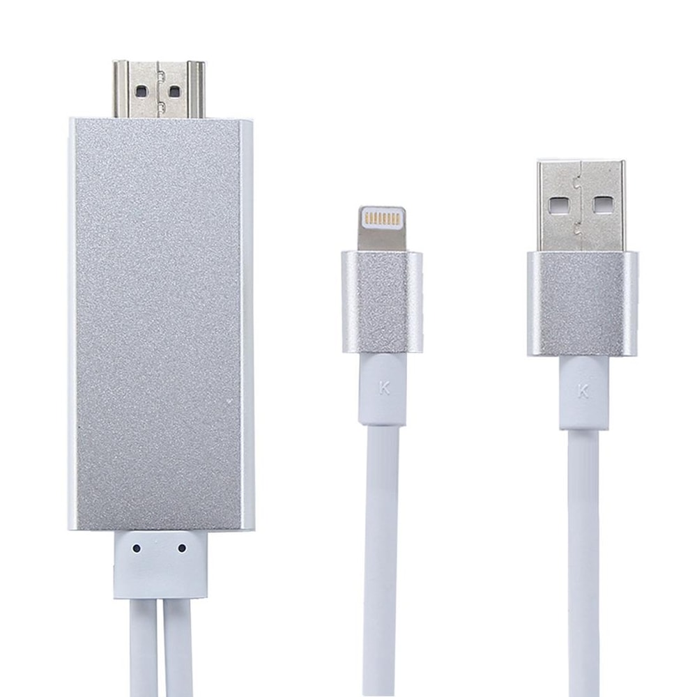 Lightning To HDMI Adapter Cable With USB Charging For IPhone Screen Mirroring To HDTV 3
