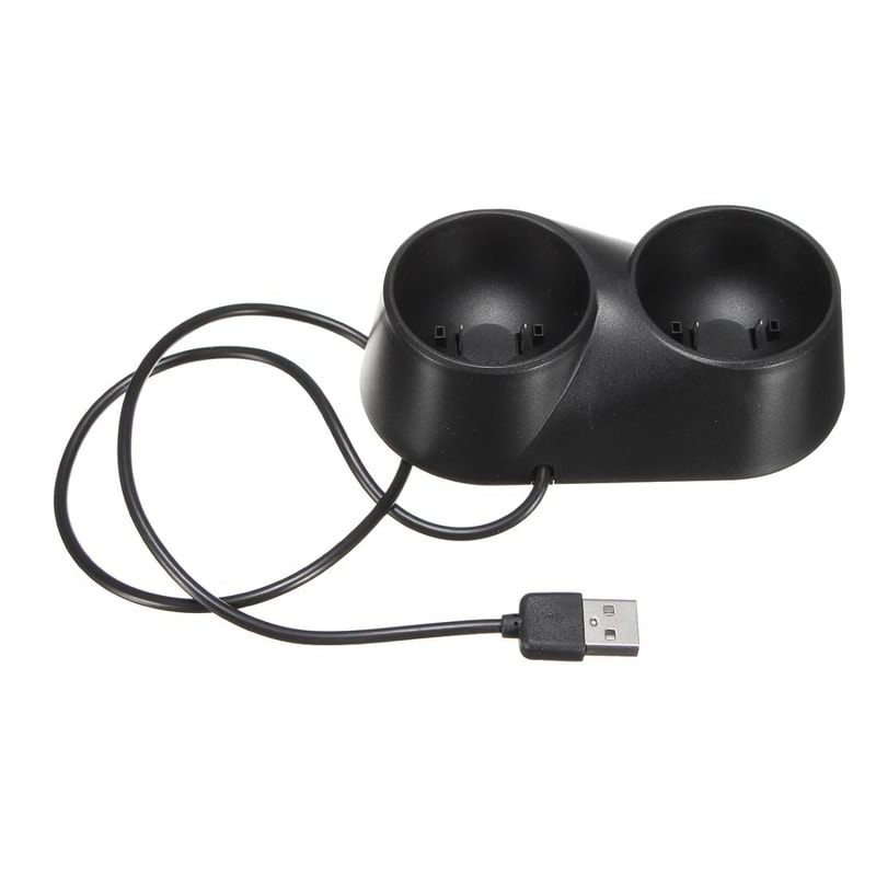 PS4 VR Controller Charger Dual USB Dock Stand for PSVR Move