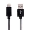 25cm USB to 8 Pin iPhone Charging Cable Metal Head Short Durable Data Sync Cord