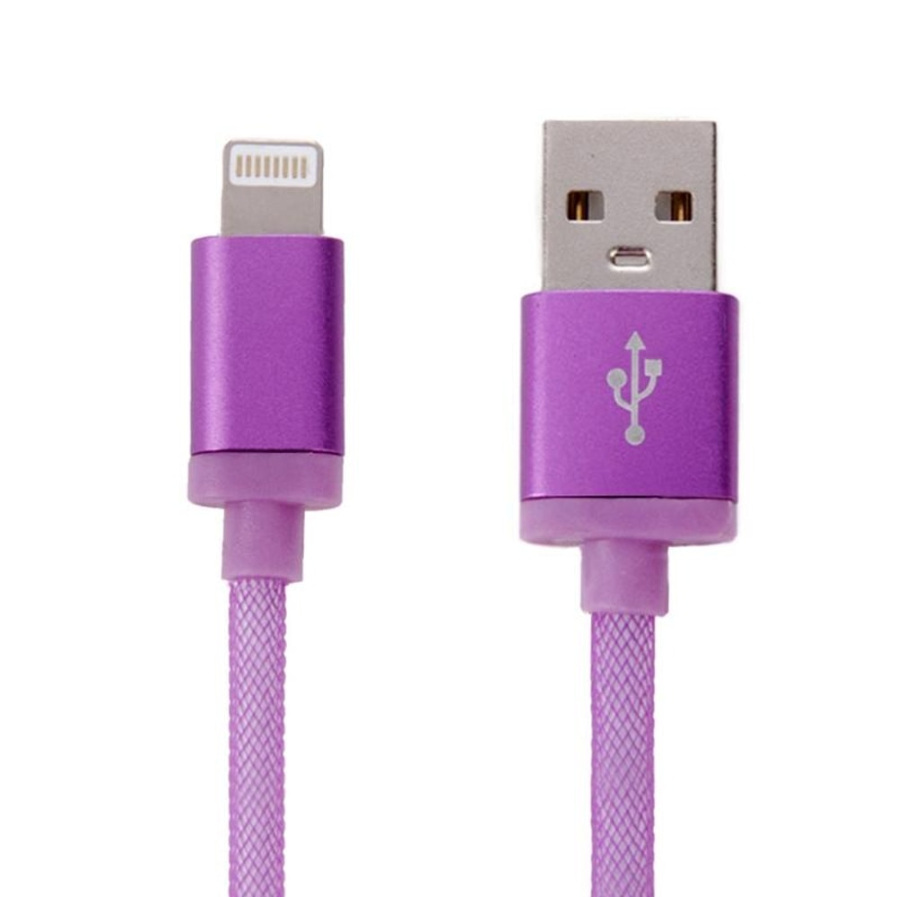 25cm USB to 8 Pin iPhone Charging Cable Metal Head Short Durable Data Sync Cord