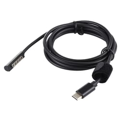65w usb-c pd fast charging cable for microsoft surface pro 2 with surface connect adapter 1.5m