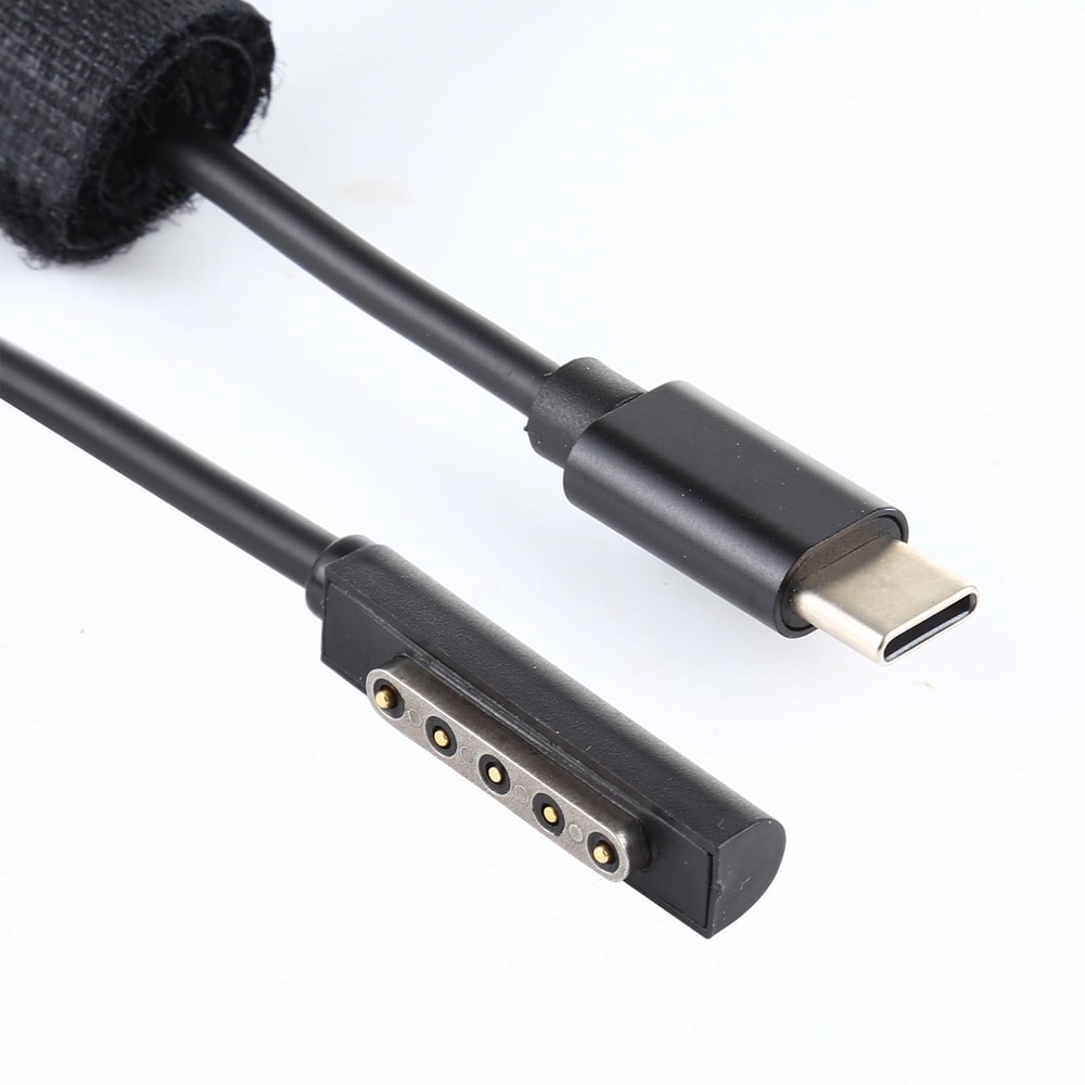 65W USB-C PD Fast Charging Cable for Microsoft Surface Pro 2 with Surface Connect Adapter 1.5m