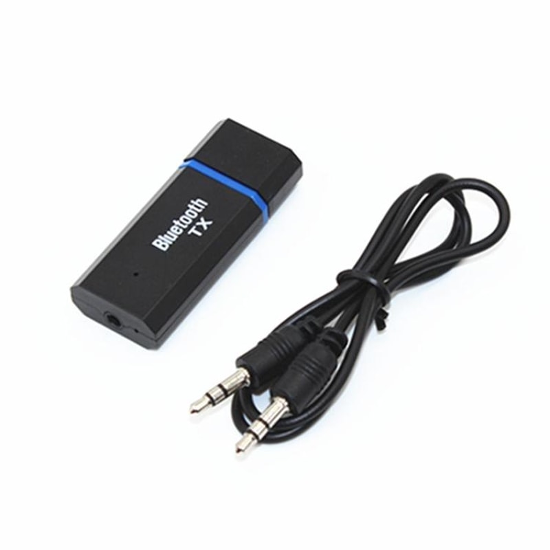 Wireless Bluetooth 5.0 Audio Transmitter for TV, PC & Headphones with USB and AUX Connectivity