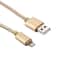 Braided Gold Lightning Charging Cable 1M Fast Sync USB Data Charger For IPhone And IPad 1