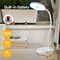 USB Rechargeable Clip Desk Lamp with 3-Level Dimming and Eye Protection LED Light